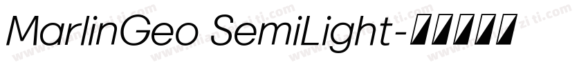 MarlinGeo SemiLight字体转换